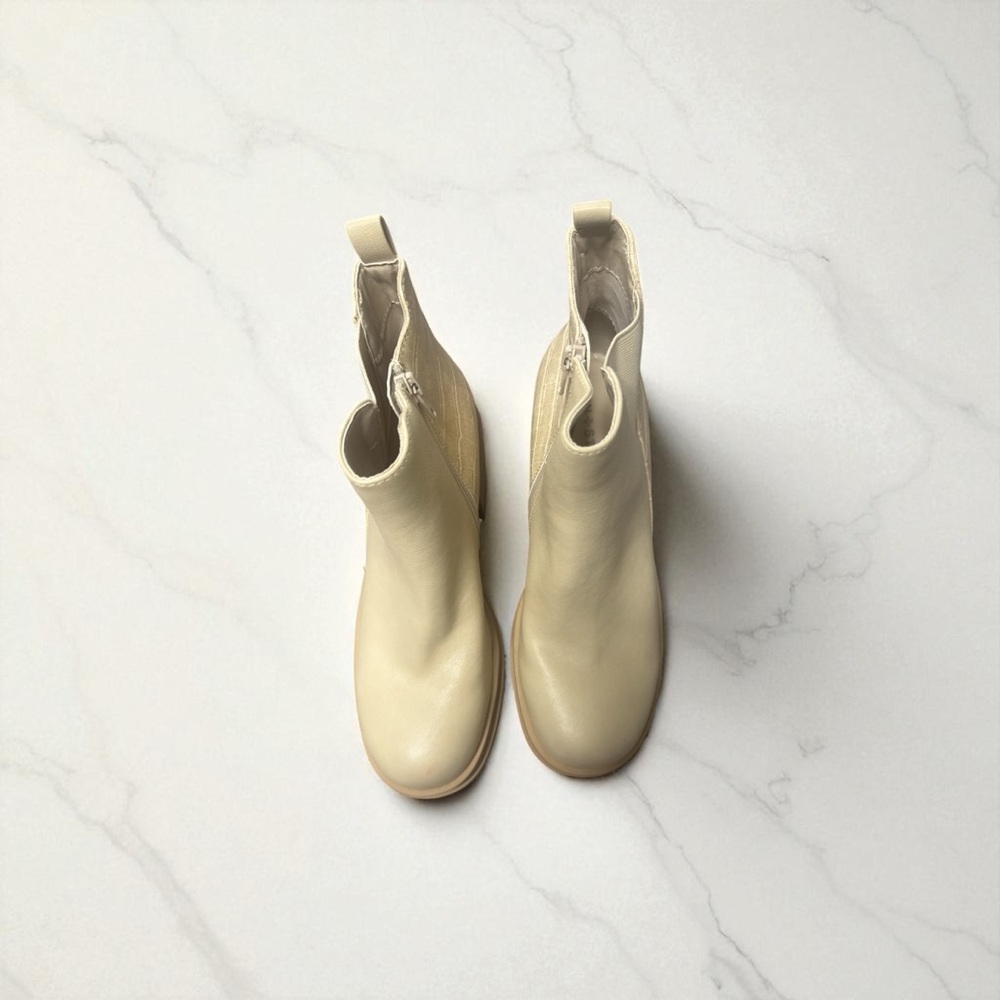 Elegant Cream Ankle Boots